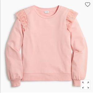 J.Crew Eyelet Ruffle Sweatshirt